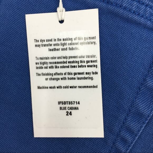 Joe’s Jeans The Jane Blue Cabana High Rise Crop Size 24 NWT - Picture 8 of 11